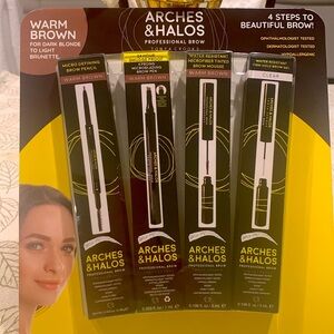 Arches & Halos Professional 4-piece full size Brow Kit - Warm Brown